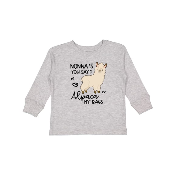 Inktastic Nonna's You Say Alpaca My Bags Boys or Girls Long Sleeve Toddler T-Shirt