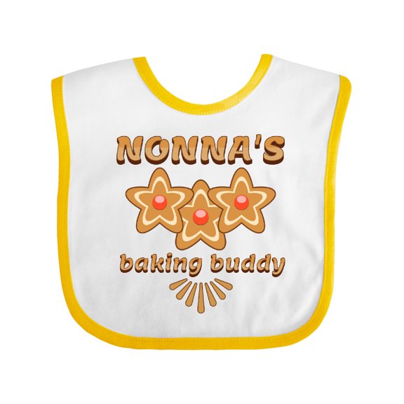Inktastic Nonnas Baking Buddy Grandchild Boys or Girls Baby Bib