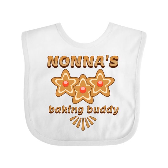 Inktastic Nonnas Baking Buddy Grandchild Boys or Girls Baby Bib