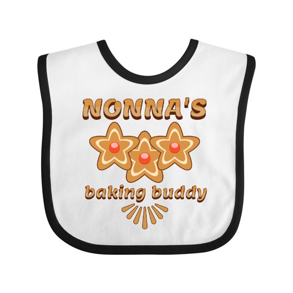 Inktastic Nonnas Baking Buddy Grandchild Boys or Girls Baby Bib