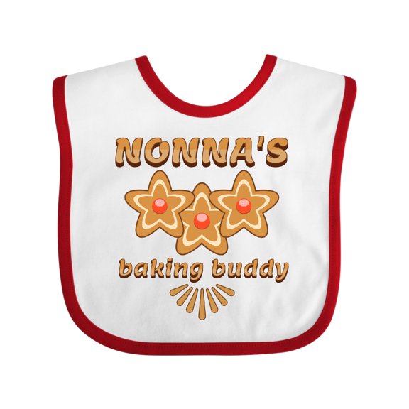 Inktastic Nonnas Baking Buddy Grandchild Boys or Girls Baby Bib