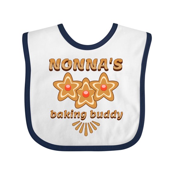 Inktastic Nonnas Baking Buddy Grandchild Boys or Girls Baby Bib