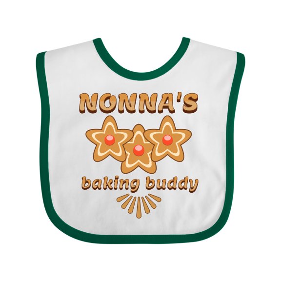 Inktastic Nonnas Baking Buddy Grandchild Boys or Girls Baby Bib