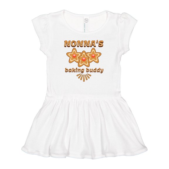 Inktastic Nonnas Baking Buddy Grandchild Girls Baby Dress