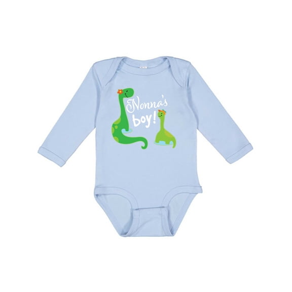 Inktastic Nonnas Boy Grandson Dinosaur Boys Long Sleeve Baby Bodysuit