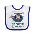 thumbnail image 1 of Inktastic Nonni Loves Me Baby Bear Boys Baby Bib, 1 of 4