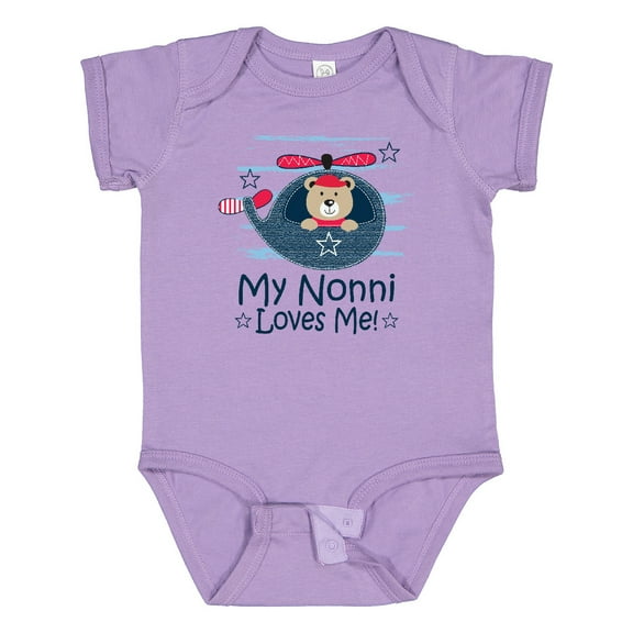 Inktastic Nonni Loves Me Baby Bear Boys Baby Bodysuit
