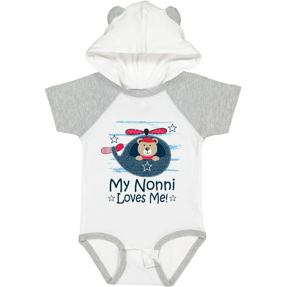 Inktastic Nonni Loves Me Baby Bear Boys Baby Bodysuit