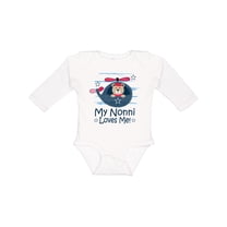 Inktastic Nonni Loves Me Baby Bear Boys Long Sleeve Baby Bodysuit