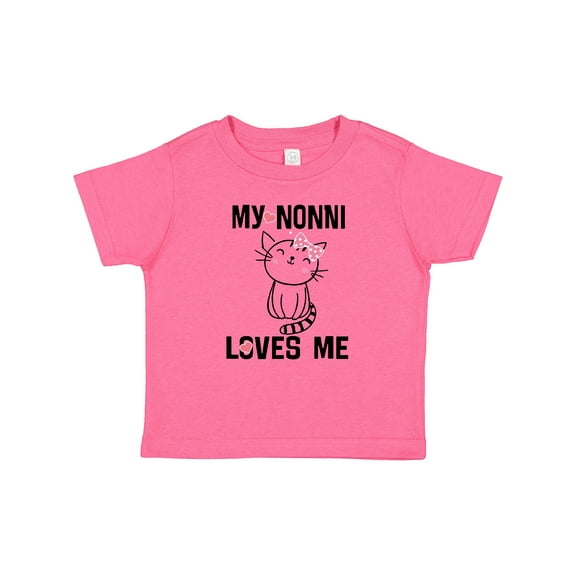 Inktastic Nonni Loves Me Granddaughter Kitty Cat Girls Baby T-Shirt