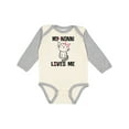 thumbnail image 1 of Inktastic Nonni Loves Me Granddaughter Kitty Cat Girls Long Sleeve Baby Bodysuit, 1 of 5