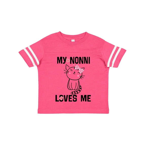 Inktastic Nonni Loves Me Granddaughter Kitty Cat Girls Toddler T-Shirt