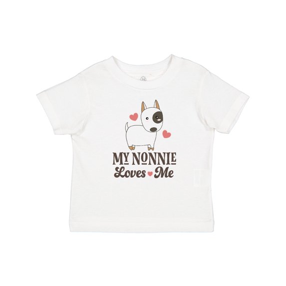 Inktastic Nonnie Loves Me Grandchild Dog Boys or Girls Baby T-Shirt