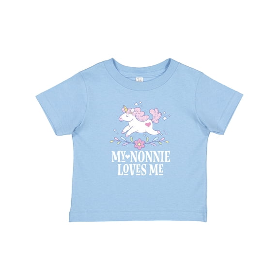 Inktastic Nonnie Loves Me Granddaughter Unicorn Girls Baby T-Shirt