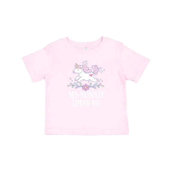 Inktastic Nonnie Loves Me Granddaughter Unicorn Girls Baby T-Shirt