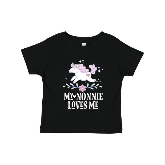 Inktastic Nonnie Loves Me Granddaughter Unicorn Girls Toddler T-Shirt