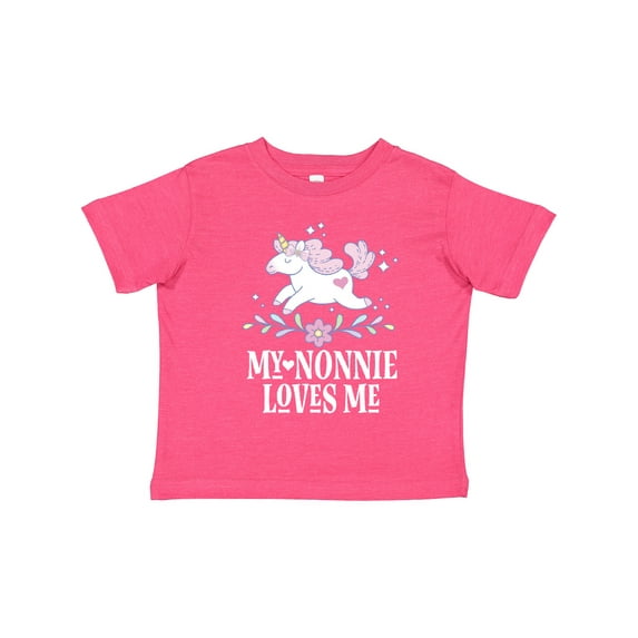 Inktastic Nonnie Loves Me Granddaughter Unicorn Girls Toddler T-Shirt