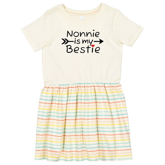 Inktastic Nonnie is My Bestie Girls Toddler Dress
