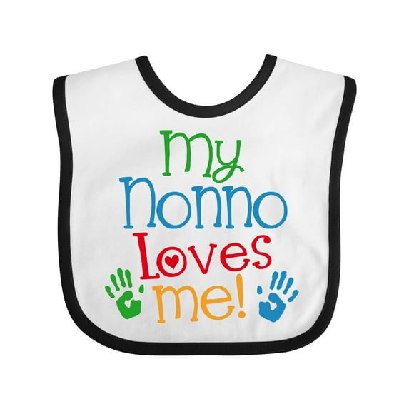 Inktastic Nonno Loves Me Boys or Girls Baby Bib