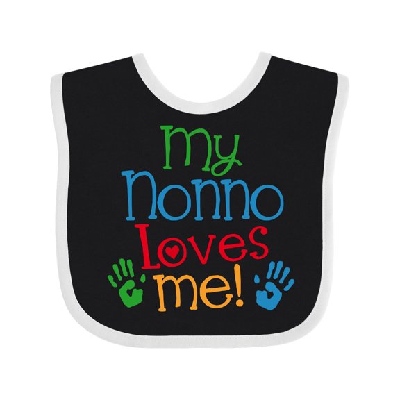Inktastic Nonno Loves Me Boys or Girls Baby Bib