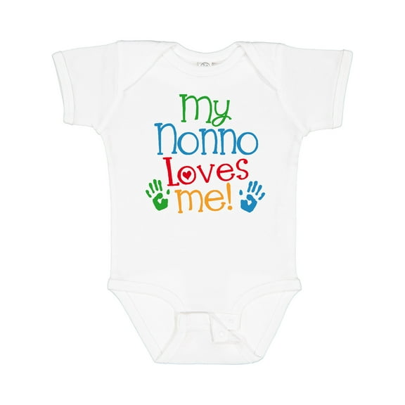 Inktastic Nonno Loves Me Boys or Girls Baby Bodysuit