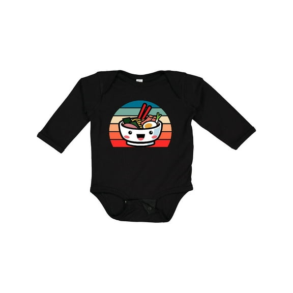 Inktastic Noodle Bowl Japanese Cute Ramen Kawaii Boys or Girls Long Sleeve Baby Bodysuit