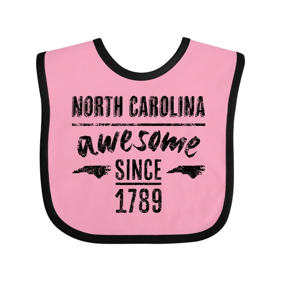 Inktastic North Carolina Awesome Since 1789 Boys or Girls Baby Bib