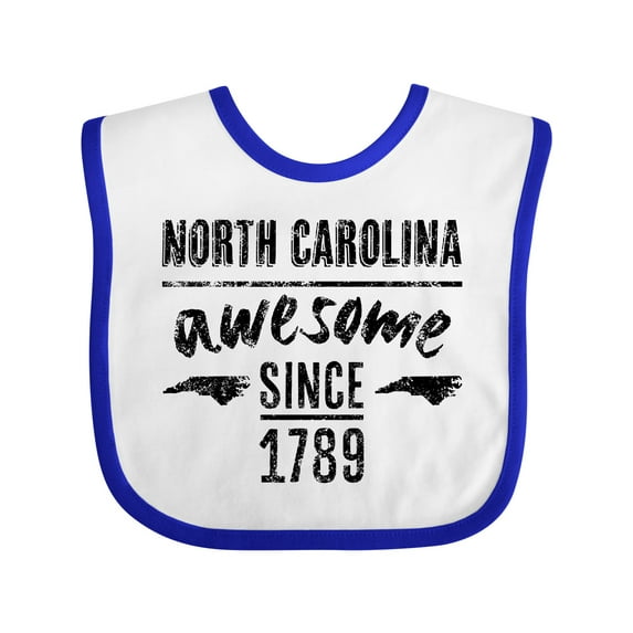 Inktastic North Carolina Awesome Since 1789 Boys or Girls Baby Bib