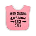 thumbnail image 1 of Inktastic North Carolina Awesome Since 1789 Boys or Girls Baby Bib, 1 of 4