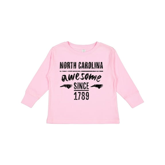 Inktastic North Carolina Awesome Since 1789 Boys or Girls Long Sleeve Toddler T-Shirt