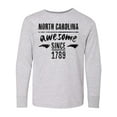 thumbnail image 1 of Inktastic North Carolina Awesome Since 1789 Long Sleeve Youth T-Shirt, 1 of 5