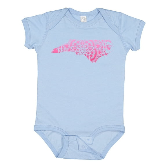 Inktastic North Carolina Silhouette Mandala Boys or Girls Baby Bodysuit