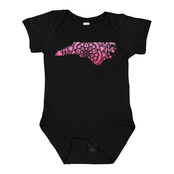 Inktastic North Carolina Silhouette Mandala Boys or Girls Baby Bodysuit