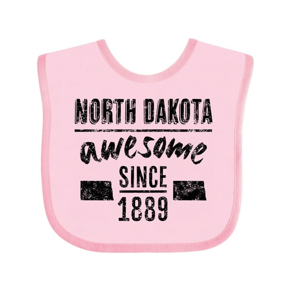 Inktastic North Dakota Awesome Since 1889 Boys or Girls Baby Bib