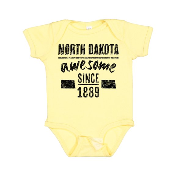 Inktastic North Dakota Awesome Since 1889 Boys or Girls Baby Bodysuit