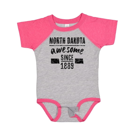 Inktastic North Dakota Awesome Since 1889 Boys or Girls Baby Bodysuit
