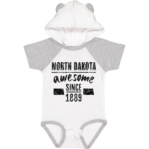 Inktastic North Dakota Awesome Since 1889 Boys or Girls Baby Bodysuit