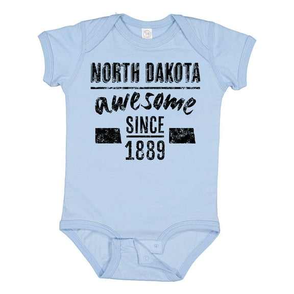 Inktastic North Dakota Awesome Since 1889 Boys or Girls Baby Bodysuit
