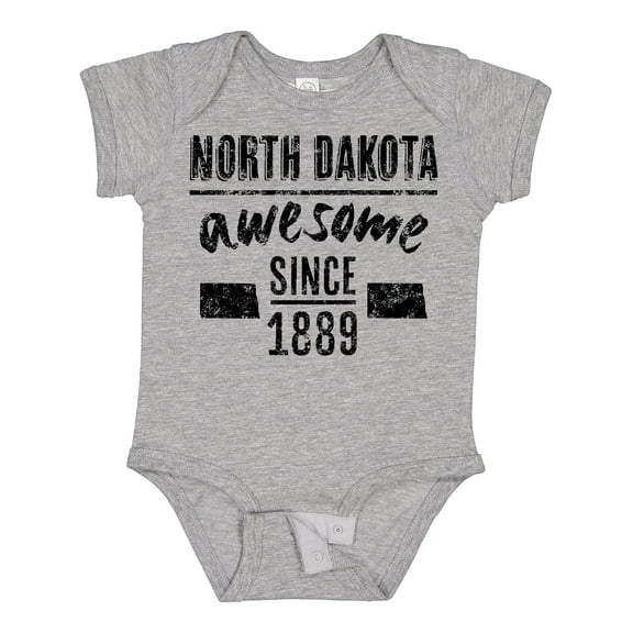 Inktastic North Dakota Awesome Since 1889 Boys or Girls Baby Bodysuit