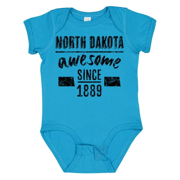 Inktastic North Dakota Awesome Since 1889 Boys or Girls Baby Bodysuit