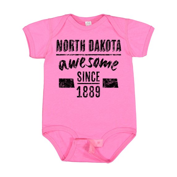 Inktastic North Dakota Awesome Since 1889 Boys or Girls Baby Bodysuit