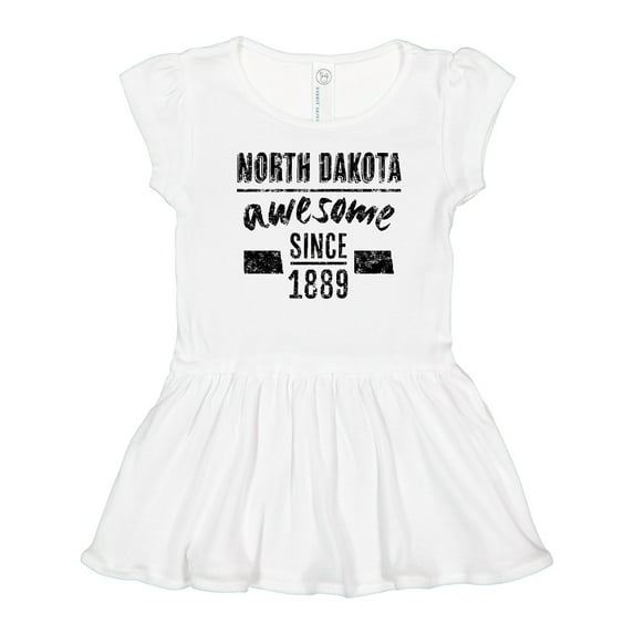 Inktastic North Dakota Awesome Since 1889 Girls Toddler Dress