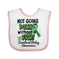 thumbnail image 1 of Inktastic Not Going Down Without a Fight Cerebral Palsy Awareness Boys or Girls Baby Bib, 1 of 4