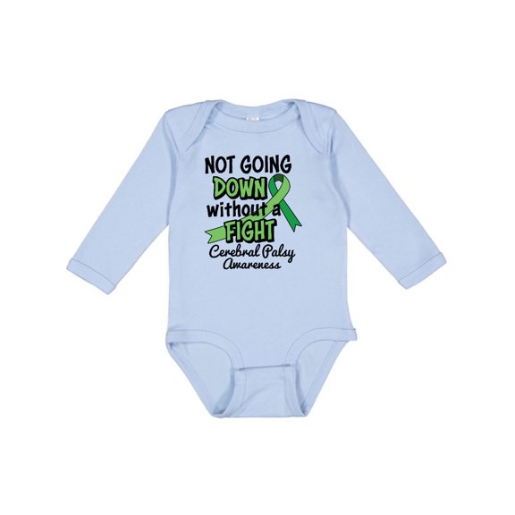 Inktastic Not Going Down Without a Fight Cerebral Palsy Awareness Boys or Girls Long Sleeve Baby Bodysuit