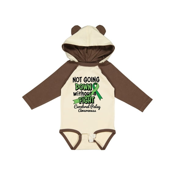 Inktastic Not Going Down Without a Fight Cerebral Palsy Awareness Boys or Girls Long Sleeve Baby Bodysuit