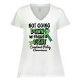 thumbnail image 1 of Inktastic Not Going Down Without a Fight Cerebral Palsy Awareness Women's Plus Size V-Neck T-Shirt, 1 of 5