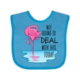 thumbnail image 1 of Inktastic Not Going to Deal with This Today- Sleeping Flamingo Boys or Girls Baby Bib, 1 of 4