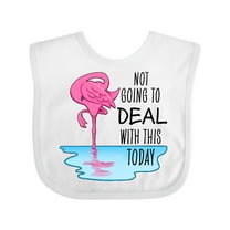 Inktastic Not Going to Deal with This Today- Sleeping Flamingo Boys or Girls Baby Bib