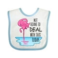 thumbnail image 1 of Inktastic Not Going to Deal with This Today- Sleeping Flamingo Boys or Girls Baby Bib, 1 of 4