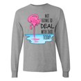 thumbnail image 1 of Inktastic Not Going to Deal with This Today Sleeping Flamingo Long Sleeve T-Shirt, 1 of 5